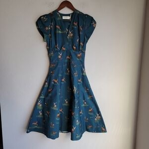 Palava Rita Dress in Teal Deer size 2 NWT